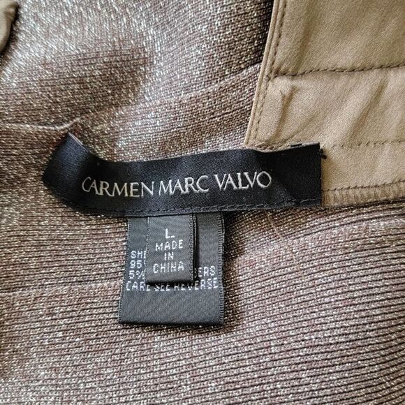 𝅺carmen MARC VALVO Bandage Embellished Dress bodycon Cocktail formal Size Large - Picture 14 of 14